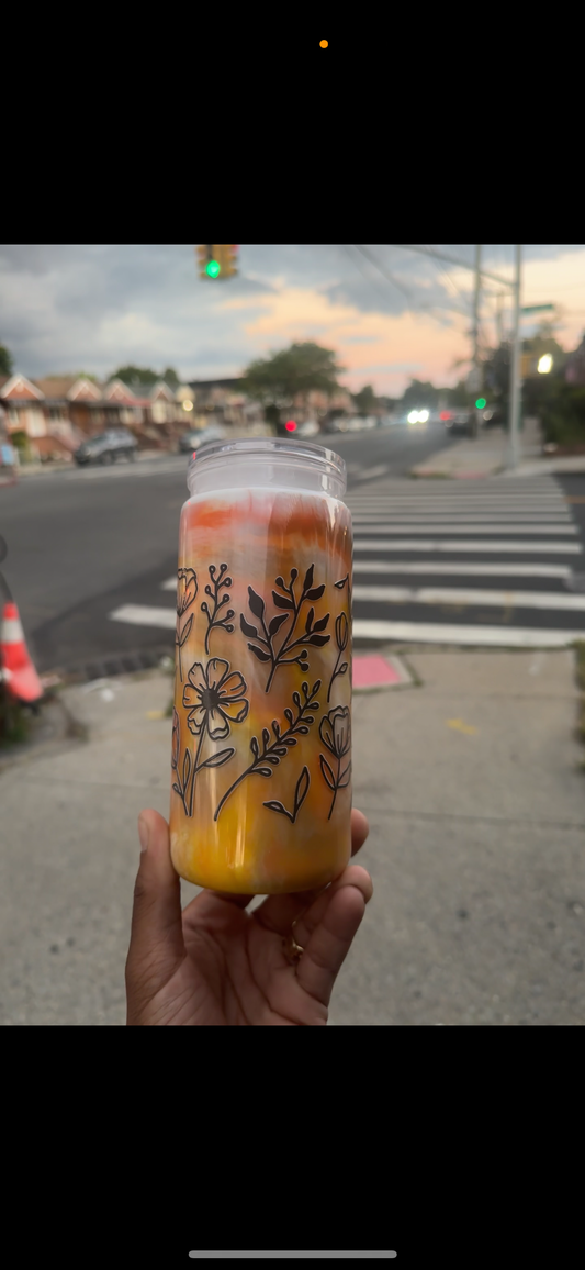 Flower Paint Cup (20oz)