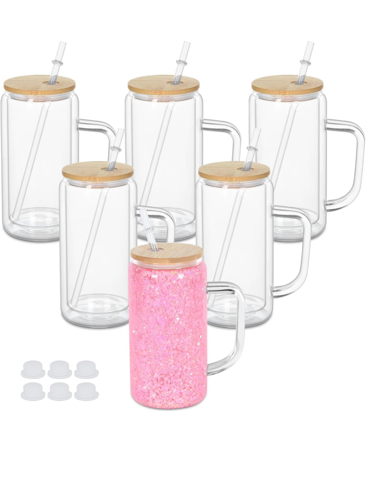 16oz Glass Handle