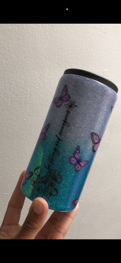 Butterfly Can Cooler W Pen