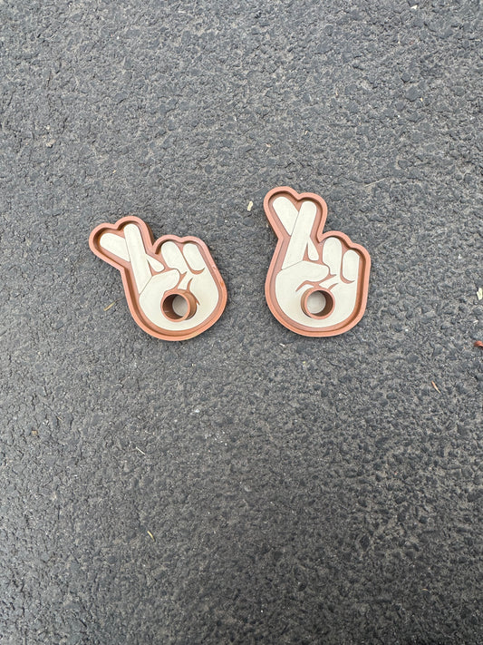 Cross Fingers Tumbler Holder